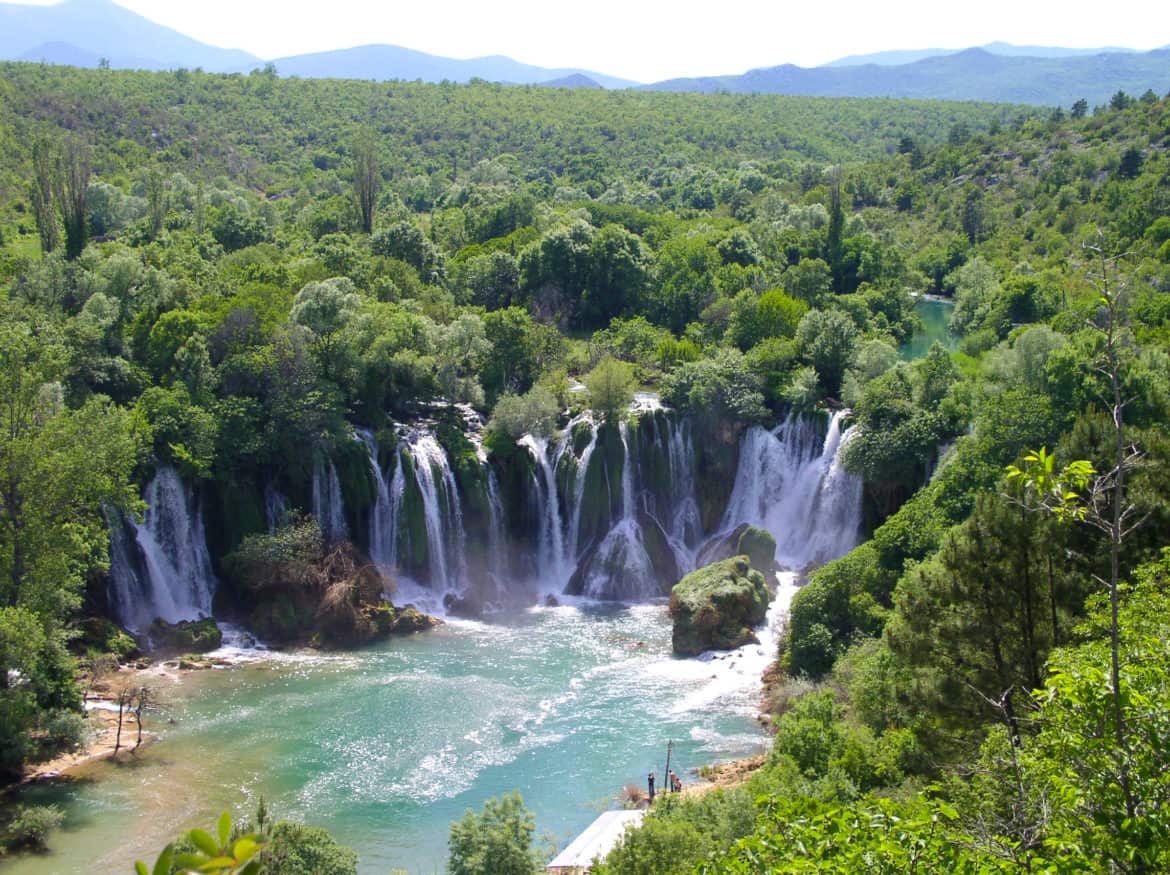 Waterfalls at Kravica on the Trebižat River.