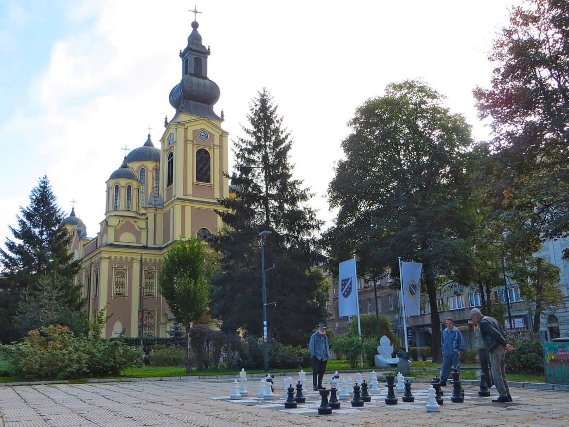 The Cathedral Church of the Nativity of the Theotokos is the largest Serbian Orthodox church in Sarajevo.