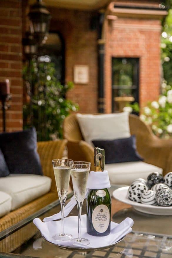 Early evening drinks and nibbles.