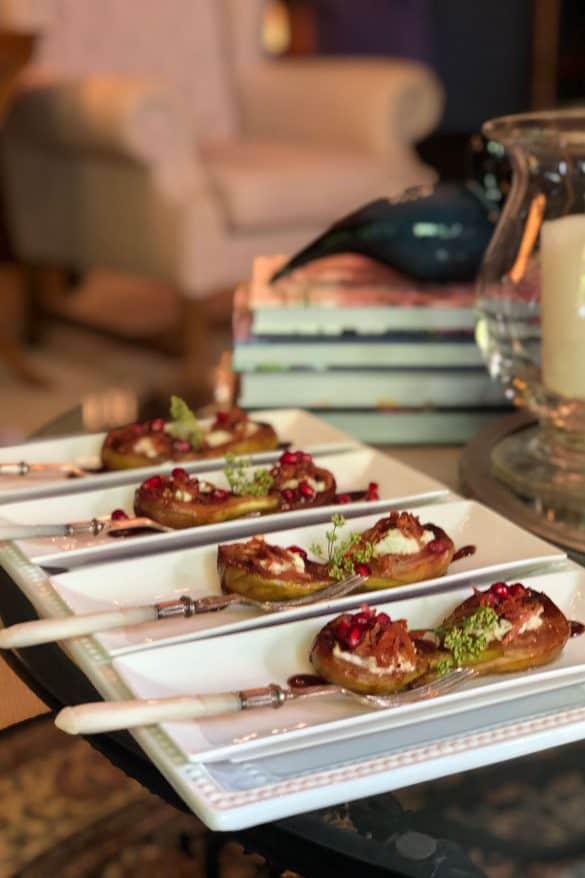Delicious hors d'oeuvre prepared by Christine.