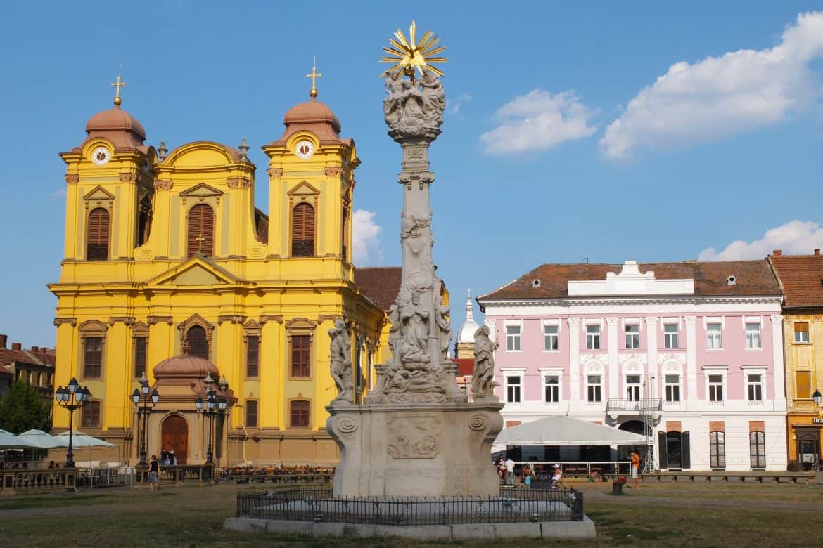 Piata Unirii in Timisoara, Romania